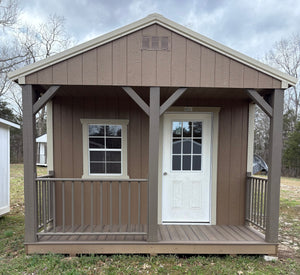12x16 Pine Bark Cabin