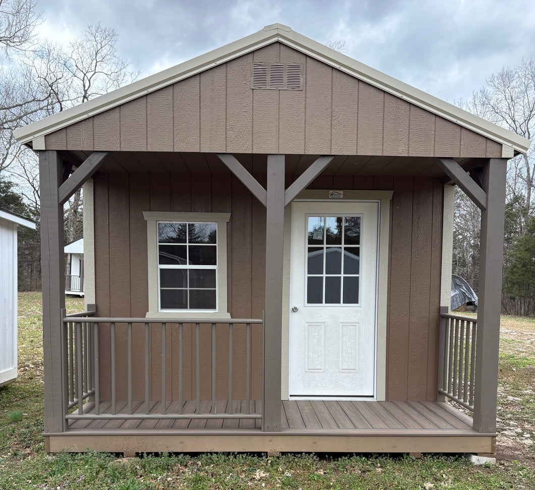 12x16 Pine Bark Cabin